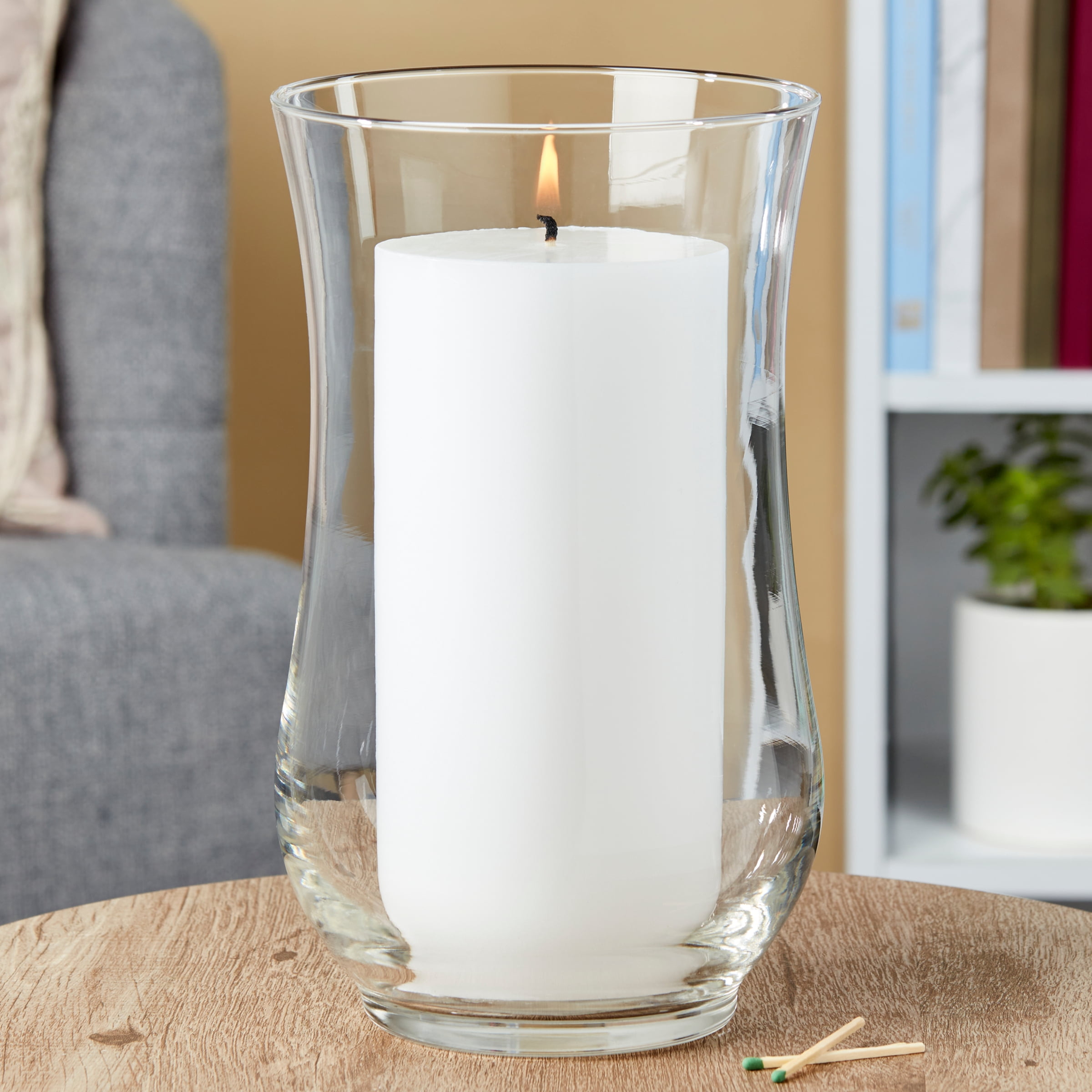 Mainstays Unscented Pillar Candle, 4 x 8 inches, White