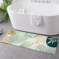 thumbnail image 6 of Bathroom Runner Rug Green Botanical Long Bath Mat Non-Slip Modern Boho Bath Rug Soft Velvet Machine Washable Floor Mats Aesthetic Design for Bathroom Tub Shower,17''''x47'''', 6 of 6