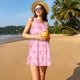 thumbnail image 3 of Fotbe Pink Bows Vestido de Verano sin Mangas para Mujer – Vestido Midi Línea A, Estilo Camiseta Floral, Vestido Playero Casual y Fluido, 3 of 7