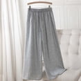 thumbnail image 2 of Tnhcen Women's Loose Wide Leg Pajama Pants Soft Nylon Spandex Lounge Pants Casual Elastic Waist Solid Color Comfortable Sleepwear Trousers Free Size Home Wear, 2 of 5