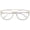 Silver / Clear, variant on Women's Oversize Metal Cat Eye Glasses Crossbar Round Clear Flat Lens 61mm (Silver / Clear)