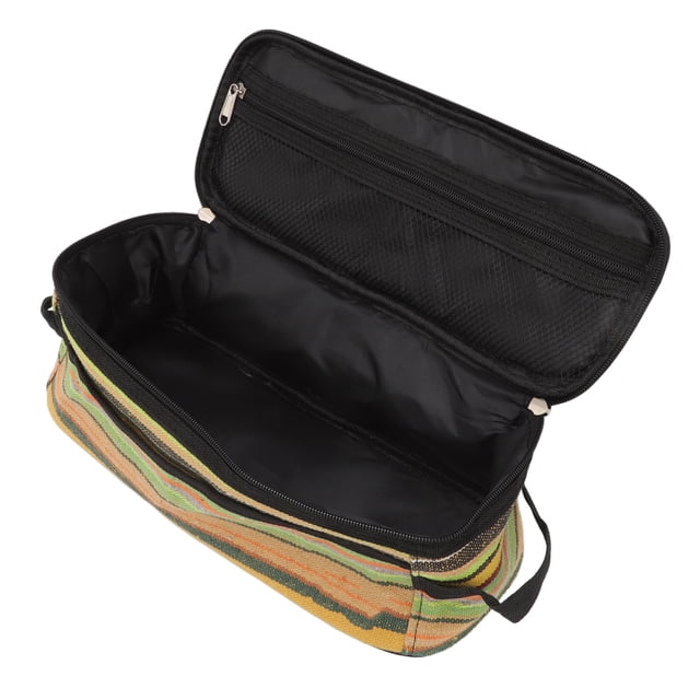 Estuche de lona para guardar cosméticos, soporte para utensilios de cocina para acampar, bolsa étnica para utensilios de acampar, estuche para guardar cosméticos, aspecto llamativo