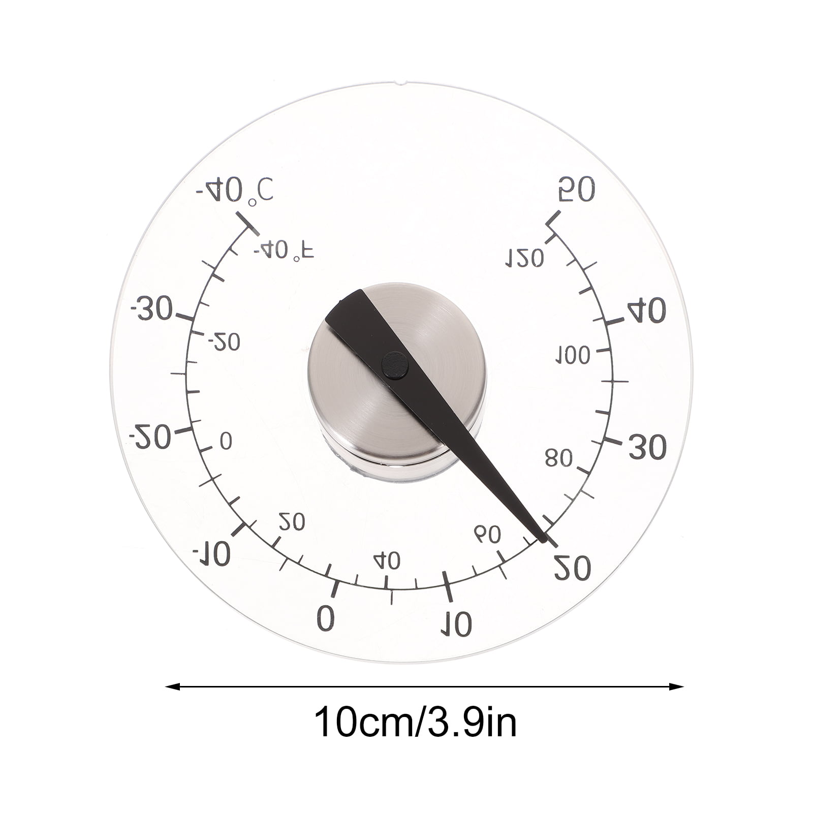 Stick On Window Thermometer Temperature Indoor/Outdoor Waterproof Dial Round 4.3 inch Diameter, Size: 11