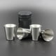 thumbnail image 3 of Advancent Nuevo 4 unids/set 30ML Mini vaso de acero inoxidable copa de vino vasos para beber con cubierta de cuero PU bolsa accesorios de barra de cocina Barra de herramientas Advancent JJ25276-00B, 3 of 6