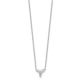 thumbnail image 5 of Auriga Fine Jewelry 925 Sterling Silver Rh-plated Polished Shark Tooth with a 2 inch ext. Necklace for Women 16", 5 of 7