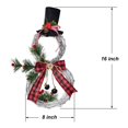 thumbnail image 6 of Husfou Christmas Decoration Lighted Wreath Snowman Wreath with Hat and Bow for Front Door Home Wall Decor, 6 of 6