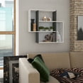 thumbnail image 2 of Ada Home Decor Furniture 34.25" Multiple Tier Ivory Blair Modern Wall Shelf, 2 of 3