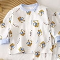 thumbnail image 3 of NOLDARES 2pcs Toddler Baby Girl Boy Fall Winter Clothes Print Long Sleeve Sweatshirt Tops Casual Pants Set Little Kids Outfits Clothing(Sky Blue,7-8 Y), 3 of 4