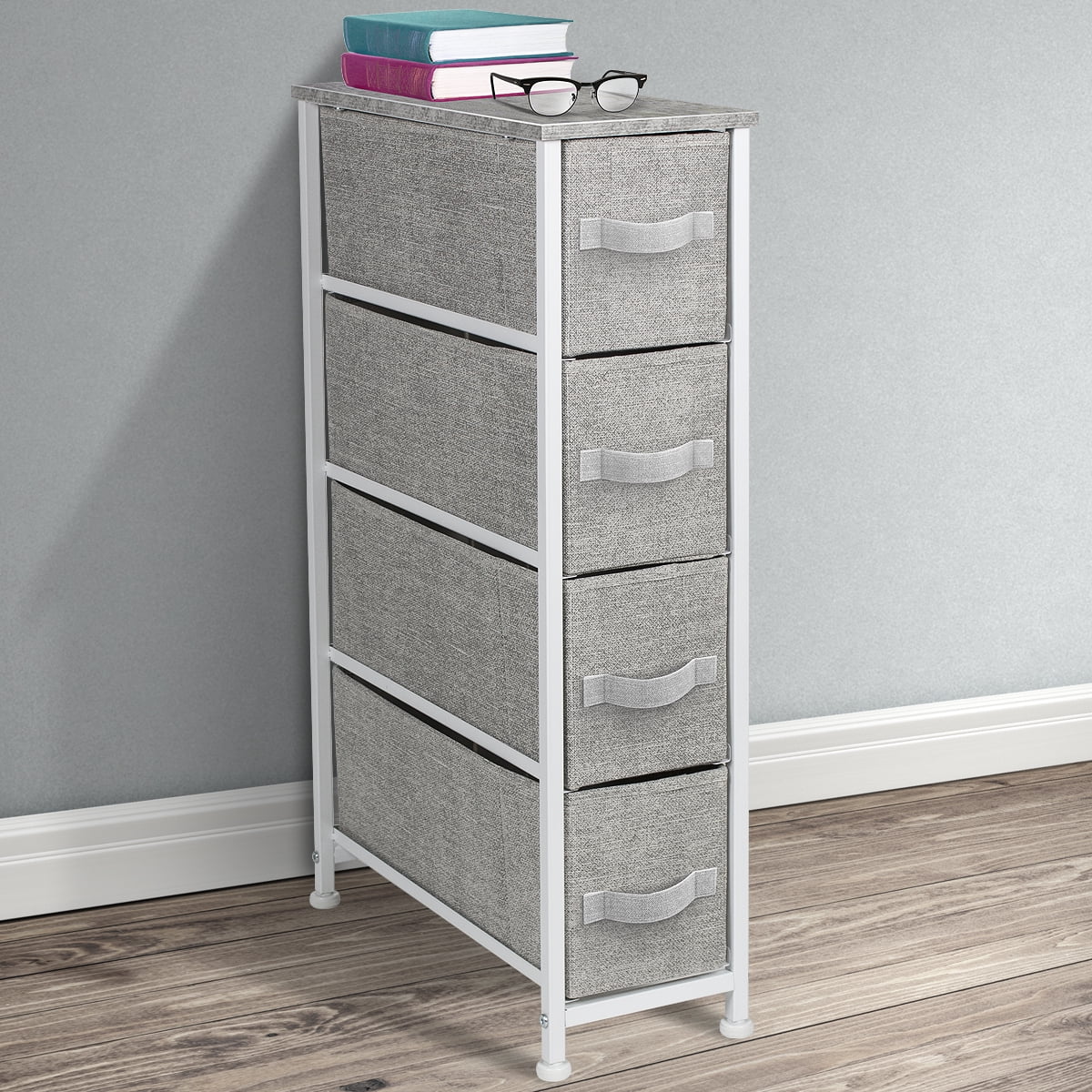 Sorbus Narrow Dresser Tower With 4 Drawers - Vertical Storage For ...