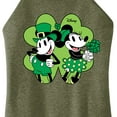 thumbnail image 3 of Disney - Mickey Minnie Shamrock - Juniors High Neck Tank Top, 3 of 5