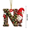 thumbnail image 3 of Linnome 2D Acrylic Christmas Letter Ornaments Personalized Xmas Tree Hanging Letter Pendants Festive DIY Decorative Accessories For Home Holiday Party Christmas Tree Decoration Gift Idea Supply, 3 of 6