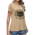 thumbnail image 3 of MOSHU Womens T-shirts Round Neck Shirts for Women Short Sleeve Loose Graphic Tees, 3 of 9