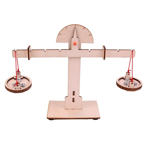 1Set Wooden Balance Scale Toy Creative Assembled Scale Kids Education Plaything