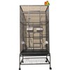 70" Extra Large Bird Parrot Flight Cage Side Breeding Nest Door 1/2-Inch Bar Spacing with Removable Rolling Stand