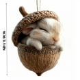 thumbnail image 3 of Lunxisen 6 Pcs Forest Christmas Ornaments, Christmas Tree Ornaments, Hazelnut with Cute Animals, Quality Resin Material, Beautifully Handcrafted with Intricate Details., 3 of 9