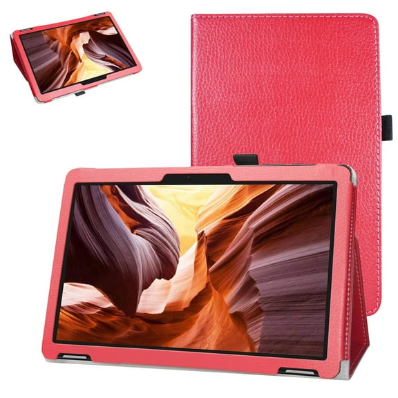 Labanema 10" Winnovo T10 MTK MT8163 Tablet Case, PU Leather Folio Stand Protective Case, Cover for 10" Winnovo T10 MTK MT8163 Tablet (Red)
