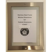 Elevator certificate frame 5x7 stainless Steel