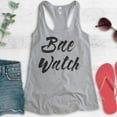 thumbnail image 2 of Bae Watch Tank Top, Ladies Racerback Tank Top, Beach Tank, Vacation Tank, Vacay Tank, Bae Tank, Pun Tank, Heather Gray, X-Large, 2 of 3