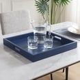 thumbnail image 2 of Convenience Concepts Palm Beach Tray in Blue Wood Finish with Handles, 2 of 6