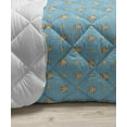 thumbnail image 3 of Owl Print Down Alternative Comforter, New Year Winter Themed Pattern with Bird Snowflakes and Branches, Microfiber Quilt for All Season, 5 Sizes, Seafoam Multicolor, by Ambesonne, 3 of 3
