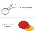 thumbnail image 4 of Unique Bargains Leather Key Fob, 4 Pack PU Leather Key Fobs Key Chain Holder for ID Key Cards, Red, 4 of 6