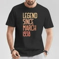 thumbnail image 2 of Legend Since March 1938 T-Shirt – Born In March 1938, Vintage 85th Birthday Shirt, Classic March Birth Year Celebration Gift for Men and Women, 2 of 3