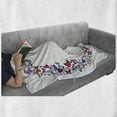 thumbnail image 6 of Letter O Soft Flannel Fleece Blanket, ABC of Summer Nature Typography with Various Flying Butterflies Vibrant Creatures, Cozy Plush for Indoor and Outdoor Use, 70" x 90", Multicolor, by Ambesonne, 6 of 6