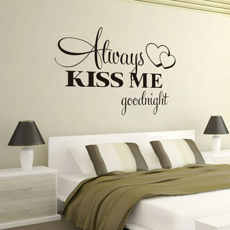 Outtop Always Kiss Me Goodnight Home Decor Wall Sticker Decal Bedroom Vinyl Art