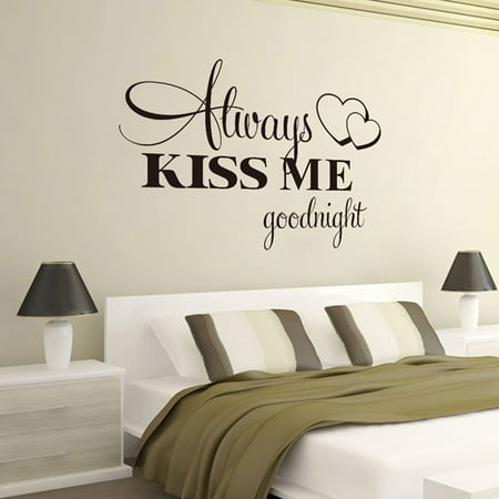 - Outtop Always Kiss Me Goodnight Home Decor Wall Sticker Decal Bedroom Vinyl Art Mural
