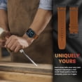 thumbnail image 3 of AP Leather Band Compatible with Apple Watch Ultra 2 Band 49mm 46mm 45mm 44mm, Rugged Vintage Genuine Leather Extra 26mm Wide Watch Bracelet for iWatch Series 10 9 8 SE 7 6 5 Men, 3 of 14