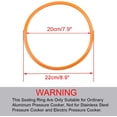 thumbnail image 2 of uxcell Pressure Cooking Sealing Ring, 20cm Silicone Rubber Gasket Sealing Ring for Pressure Cookings, 2 of 5