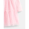 thumbnail image 3 of Wonder Nation Toddler Girls Party Dress with Long Sleeves, Sizes 12M-5T, 3 of 3