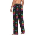 thumbnail image 5 of Men's Pajama Pants with Pockets Sleepwear Lounge Pants Stretch Casual Rainbow Pineapple Polka Dot, 5 of 6
