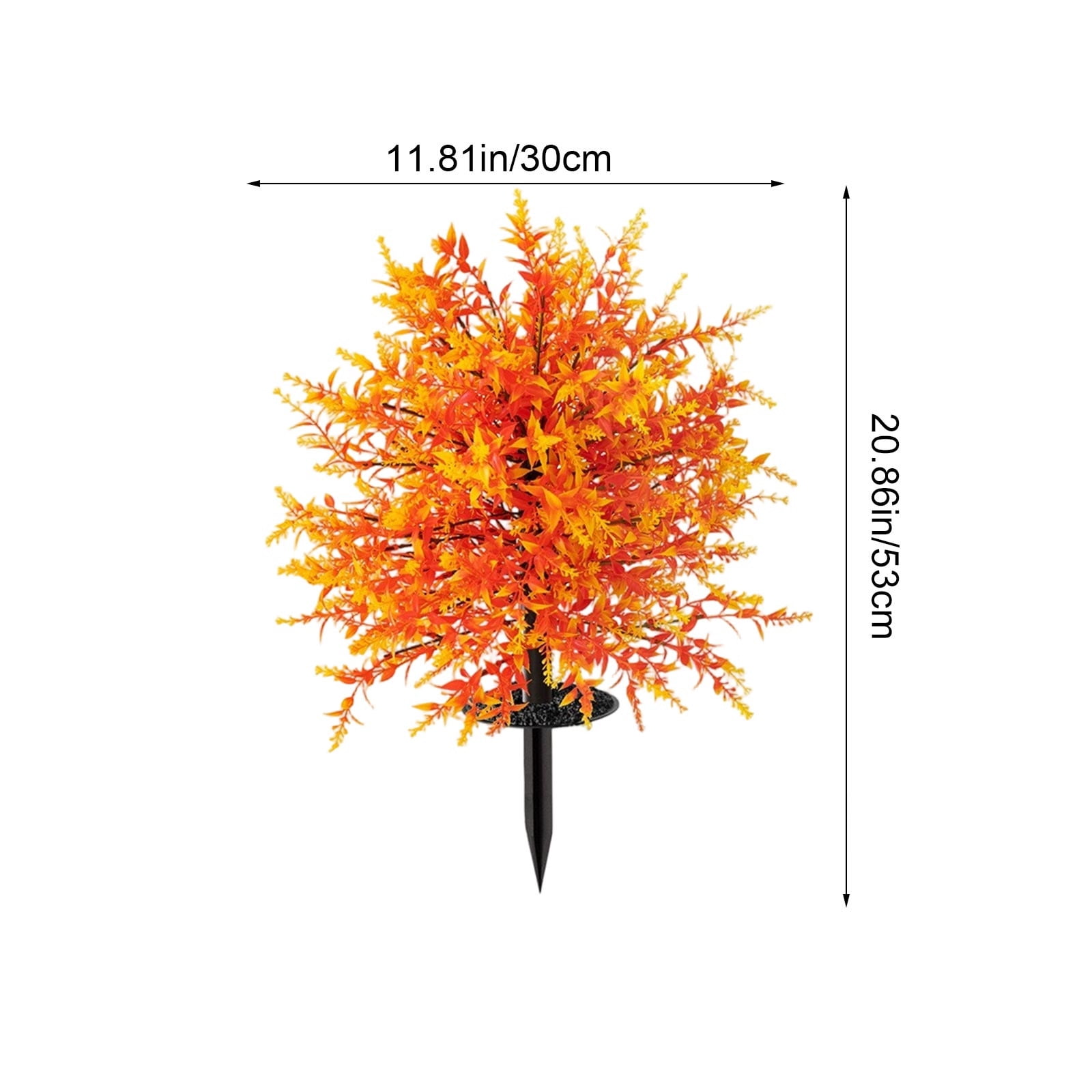 Artificial Flowers for Outdoors Artificial Purple Lavender Ground Plug for Patio and Garden, UV Resistant Outdoor Spring Summer Home Decoration, Faux Flower with Stake 20.9 Inches Orange