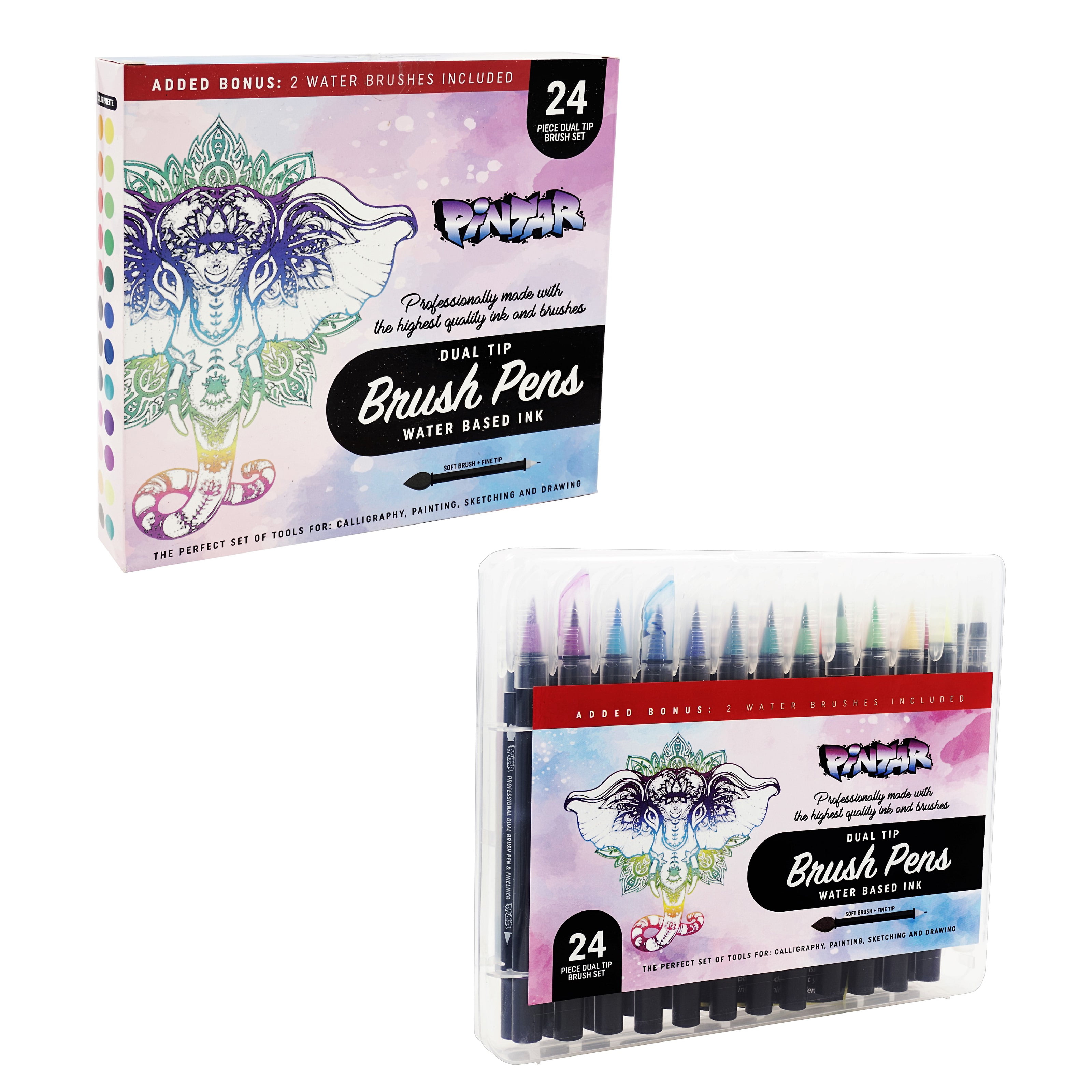 Dual Tip Watercolor Ink brush tip pens