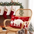 thumbnail image 4 of Christmas Tree Pillow Cover 12 x 20 Inch, Xmas Decorations, Soft Plush Faux Fur Holiday Winter Decorative Throw Pillows for Sofa Bedroom Bed Home Décor(C), 4 of 6