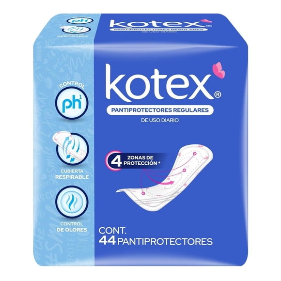 Pantiprotectores Kotex regulares 44 piezas