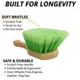 thumbnail image 2 of Carcarez Green Soft Wheel and Rim Cleaning Brush for Car, Truck, Motorcycle, and Tire Detailing – Auto Detailing Brush, 2 of 5