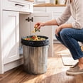 thumbnail image 4 of Plexon 5 Gallon Small Metal Trash Can with Lid Outdoor Galvanized Trash Can with Lid 5 Gal Ash Bucket for Bird Seed Container, 4 of 9