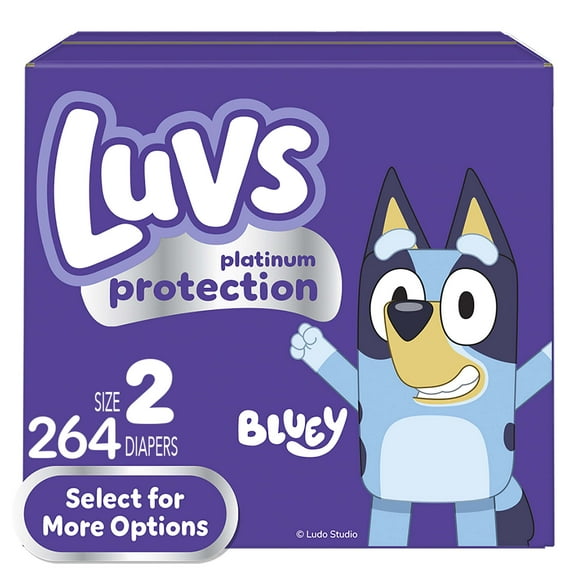 Luvs Platinum Protection Baby Diapers Size 2, 264 Count (Select for More Options)