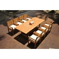 thumbnail image 4 of Grade-A Teak Dining Set: 8 Seater 9 Pc: 94" Double Extension Mas Rectangle Trestle Leg Table And 8 Veranda Arm Chairs Patio WholesaleTeak #WMVR66, 4 of 4