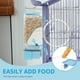 thumbnail image 5 of No Mess Bird Cage Feeder Comedero automático de plástico para pájaros Gran capacidad No Mess Auto Bird Feed Dispenser Fácil de limpiar Comedero automático para jaulas, 5 of 6