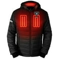 thumbnail image 4 of Men's ActionHeat Black Las Vegas Raiders 5V Battery Heated Insulated Puffer Full-Zip Hoodie Jacket, 4 of 7