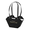 thumbnail image 3 of Bolsa de regalo con flores, bolsa de envoltura, empaque para fiestas de mujeres, recuerdos de papel para baby shower, cumpleaños Negro, 3 of 9