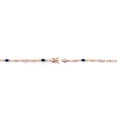thumbnail image 4 of 18K Rose Gold Plated Silver White Moissanite and Blue Created Sapphire and Round White Lab Grown Diamond Tennis Bracelet for Women (3.34 Cttw, Gemstone Birthstone, Oval 6X4MM, 7.25 inches), 4 of 4
