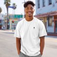 thumbnail image 3 of Dalix Astronaut Heavyweight Soft Tee Short Sleeve Cotton Shirt Mens in White 3XL XXX-Large, 3 of 5