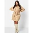 thumbnail image 3 of Rebdolls Women's Plus Cargo Mini Dress - Beige - Medium, 3 of 5