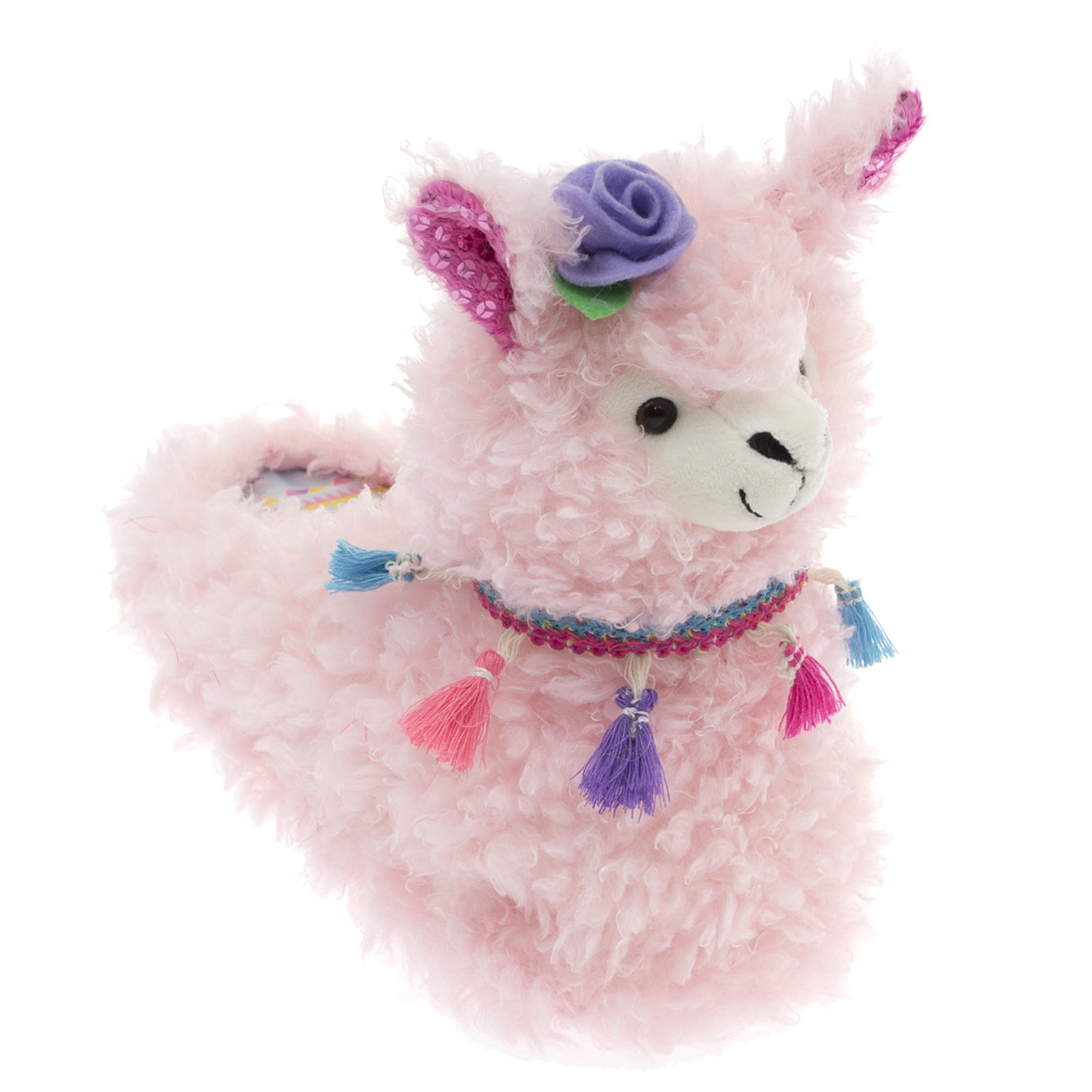 Childrens Girls Llama Slippers 3D Novelty Fluffy Gift