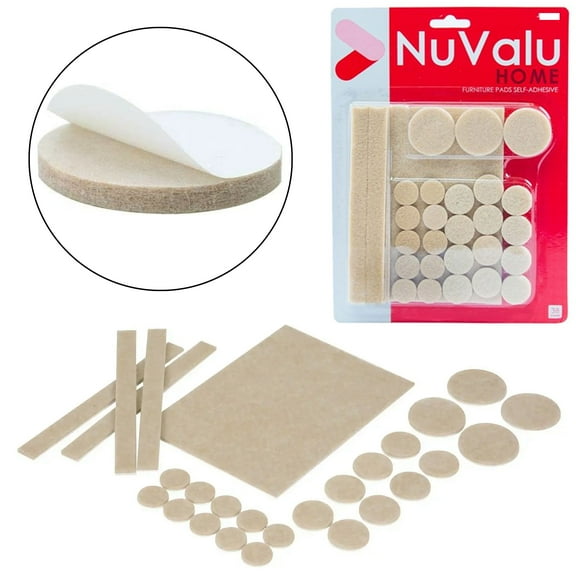 38 Pc Furniture Self Adhesive Pads Felt Floor Protectors Table Chair Leg Slide
