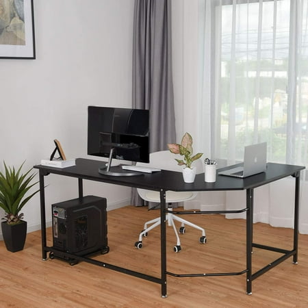 UBesGoo L-Shaped Computer Desk Home Office Furniture Corner Student Study Wood Laptop